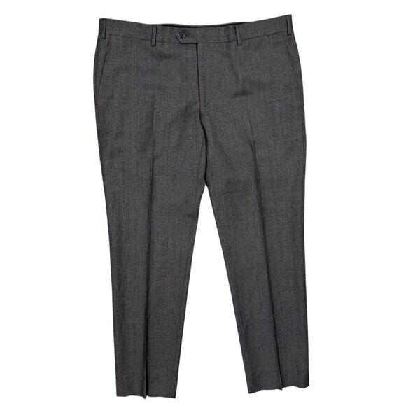 NWOT Pal Zileri Dress Pants Dynamic Wool Trousers Slim Made in Italy Grey 38x28 - Picture 1 of 12